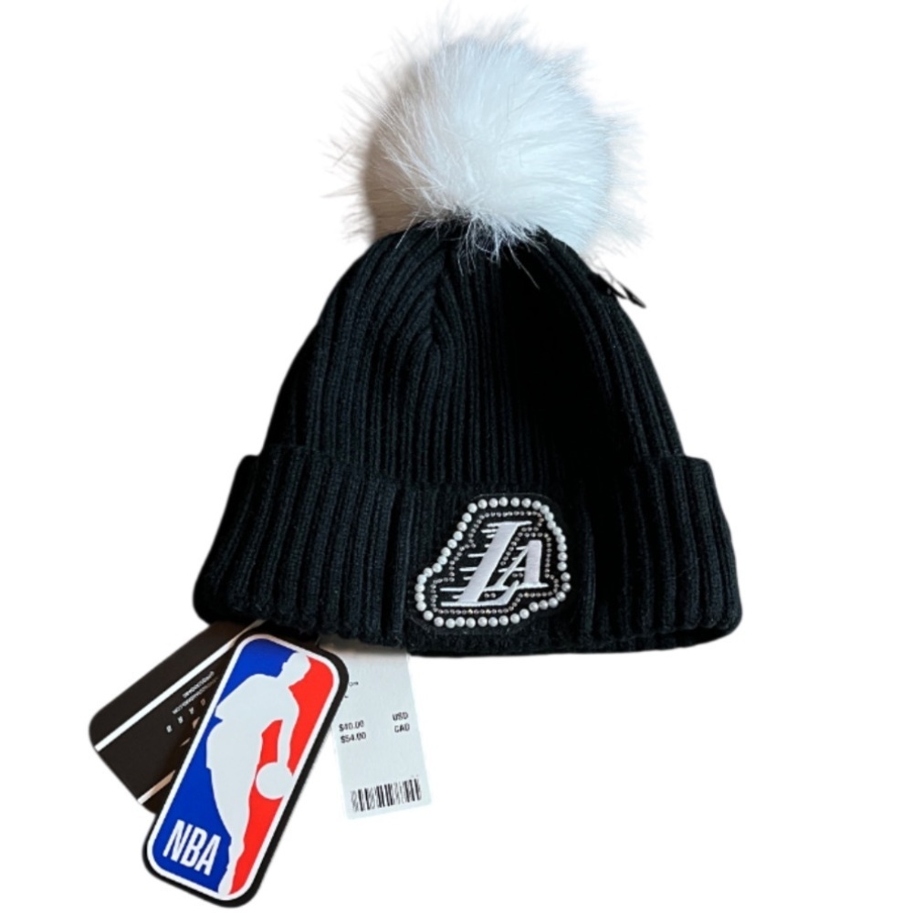 Los Angeles Lakers Pearl Jeweled Black Beanie NWT Pro Standard - OS
